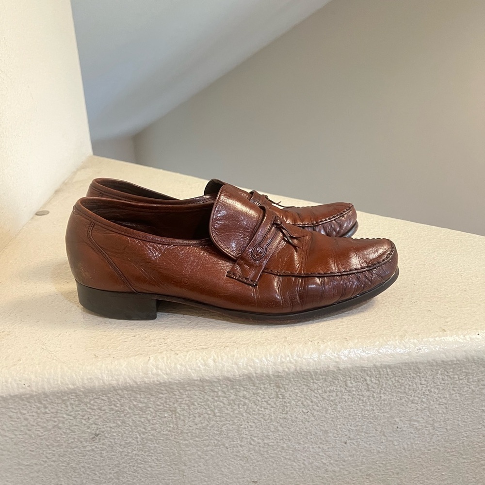 Florsheim‎ Imperial Men’s size 9.5  Brown Leather Dress Shoes loafers